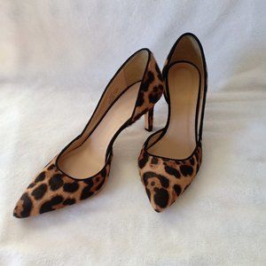 J.Crew -Colette d'Orsay pumps in Leopard calf hair
